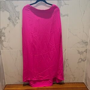 Calypso St. Barth Hot Pink Maxi Skirt w/ Side Slit